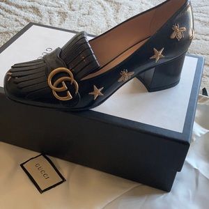 Gucci Marmont loafers heels 38 new!